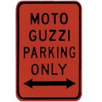 Moto Guzzi Parking Sign