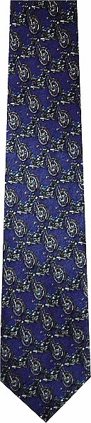 Lots of little motor bikes on a purple-blue background