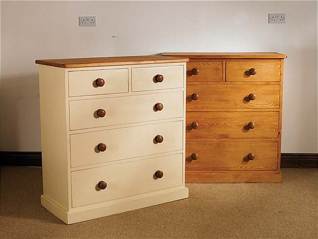 Unbranded Mottisfont Painted 2 Over 3 Chest Of Drawers