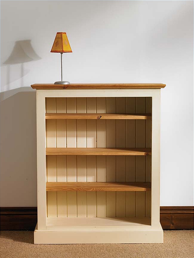 Unbranded Mottisfont Painted Large Bookcase (Cream, Pine)