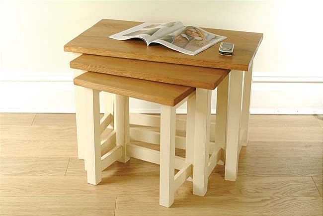 Unbranded Mottisfont Painted Nest Of 3 Coffee Tables