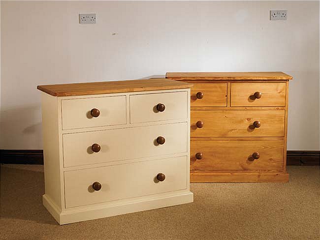 Unbranded Mottisfont Waxed 2 Over 2 Chest Of Drawers (Metal)