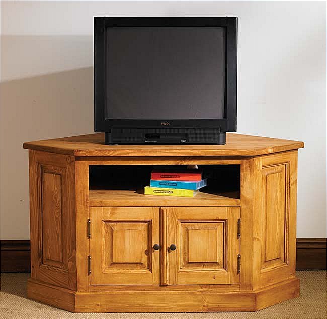 Unbranded Mottisfont Waxed Corner TV Unit With 2 Doors