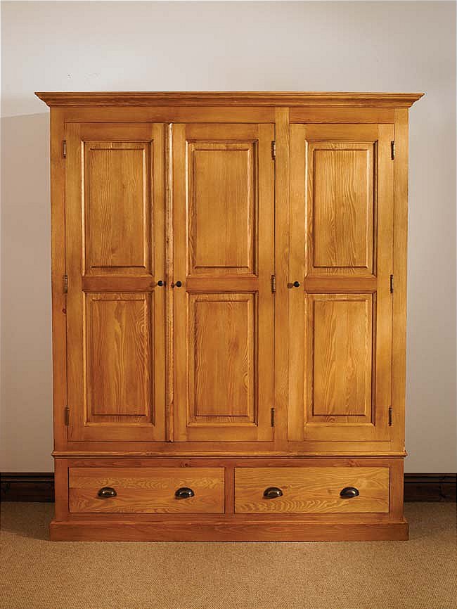 Unbranded Mottisfont Waxed Triple Wardrobe (Wooden)