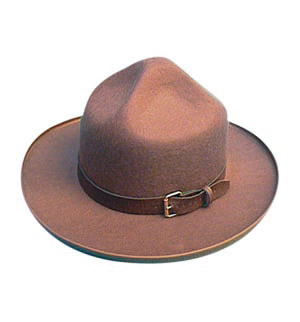 Mountie hat, brown felt