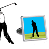 Unbranded Moving Golfer Cufflink