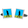 Unbranded Moving Golfer Cufflinks