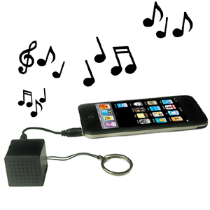 Unbranded MP3 and iPod Mini Speaker Keyring