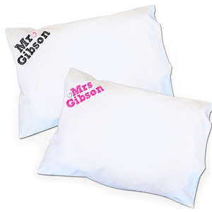 Unbranded Mr and Mrs Pillow Cases