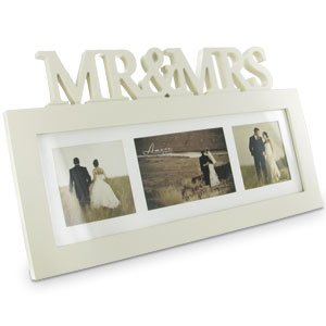 Unbranded Mr and Mrs Triple Collage Photo Frame