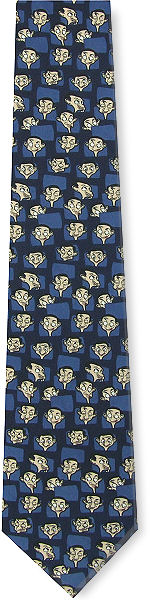 Unbranded Mr Bean Funny Faces Blue Tie