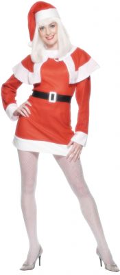 Liven Up Your Christmas Party With This Excellent Value Mrs Santa Costume. Includes Cape  Belt &
