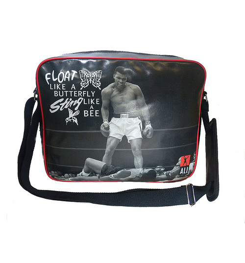 Unbranded Muhammad Ali Sting Like A Butterfly PU Messenger