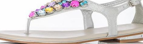 Unbranded Multi Colour Round Diamantes Sandals