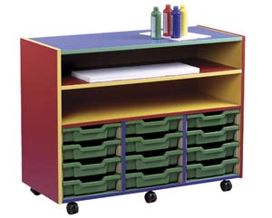 Unbranded Multi-coloured 12 combi tray storage unit