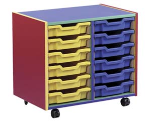 Unbranded Multi-coloured 12 tray storage unit