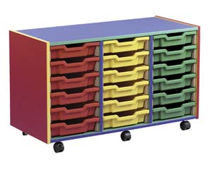 Unbranded Multi-coloured 18 tray storage unit
