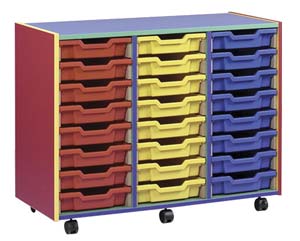 Unbranded Multi-coloured 24 tray storage unit