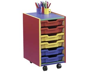 Unbranded Multi-coloured 6 tray storage unit