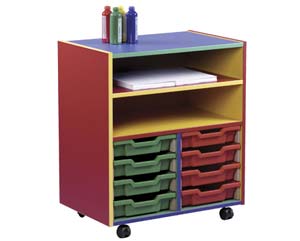 Unbranded Multi-coloured 8 combi tray storage unit