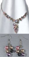 Multi Coloured Glass Bead And Faux Pearl Set