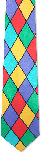 Unbranded Multi-coloured Harlequin Tie