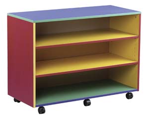 Unbranded Multi-coloured library trolley