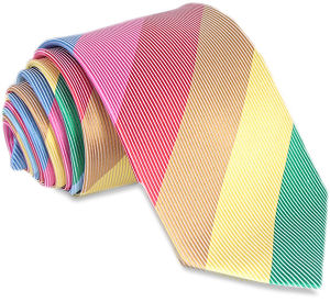 Unbranded Multi-Coloured Stripe Silk Tie