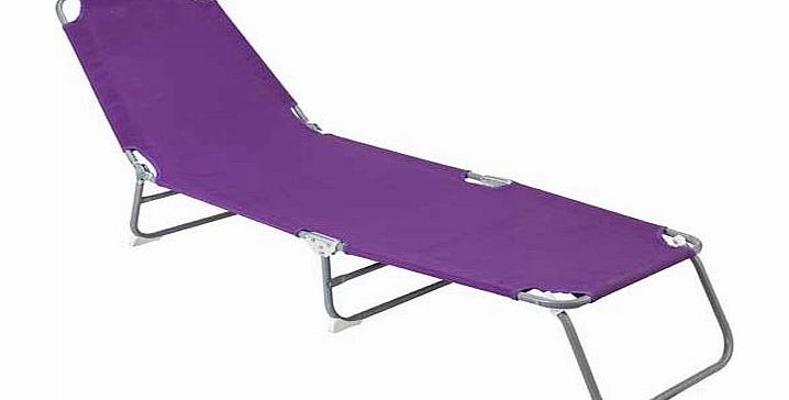 Unbranded Multi-position Folding Sunbed - Purple