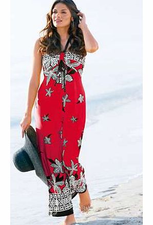 Unbranded Multi Print Beach To Bar Halter Neck Dress