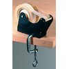Metal dispenser that fixes to a desk or work bench for easy taping. Has dual core facility so can ta