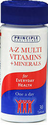 Multivitamins and Minerals from A - Z 30s by Principle Healthcare