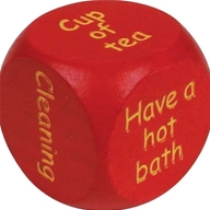 When feeling particularly indecisive Mums can throw the dice to decide what to do next.