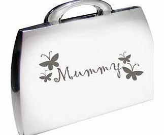 This lovely Mummy Handbag Compact will make a great gift on mums birthday or mothers day.The compact mirror is nickle plated with a silver finish and has been shaped to look like a handbag. On the front of the compactthe word Mummy has been engraved 
