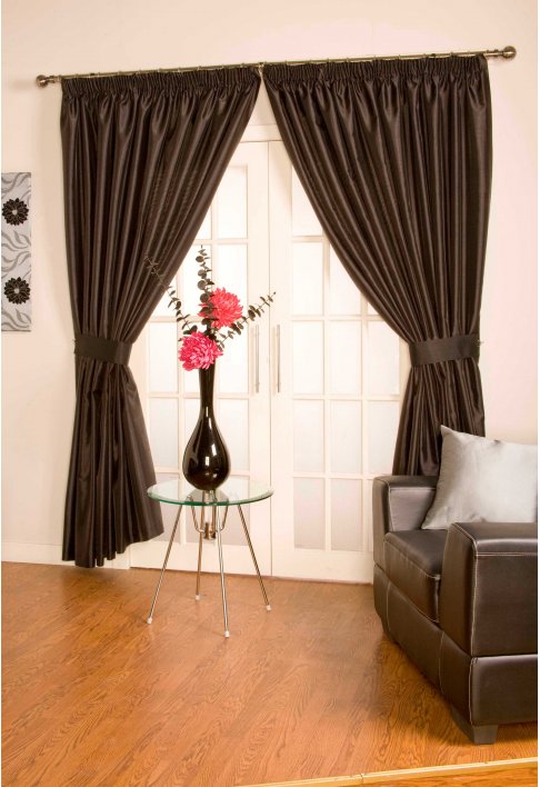 Unbranded Mustique Black Lined Curtains
