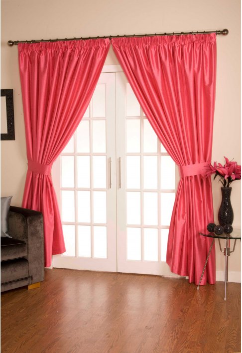 Unbranded Mustique Hot Pink Lined Curtains