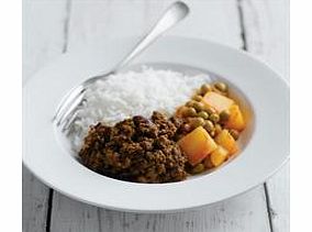 Minced mutton and red kidney beans with peas potatoes and basmati rice. Please note that our dishes for Ethnic Diets are stocked to order, so please order 14 days before you require delivery. Thank you.