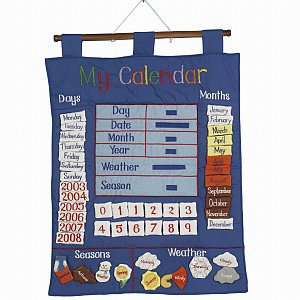 An incredibly popular Calendar wall hanging - A super way to learn days of the week, months and