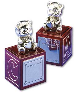 My first tooth and curl wooden boxes with silver p