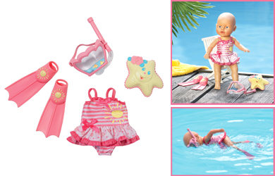 Unbranded my little BABY born Mummy Look I Can Swim with Magic Bubbles