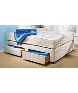 Fully upholstered base.Medium firm luxury mattress