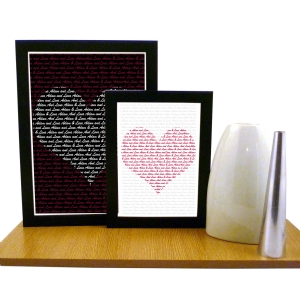 Unbranded Names Heart Custom Poster