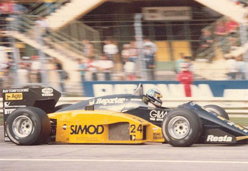 Nannini Minardi 1987 Silverstone Car Photo (17cm x 12cm)