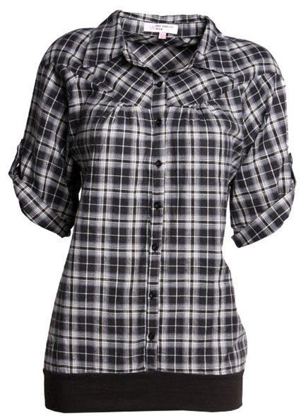 Unbranded Naomi check blouson top