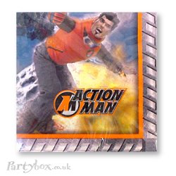 Party Supplies - Napkins - Action man - pack of 20