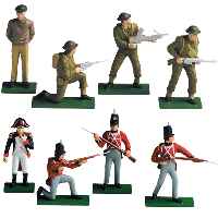Intricate collectors sets of die-cast metal soldiers to spruce any mantle piece. Details are