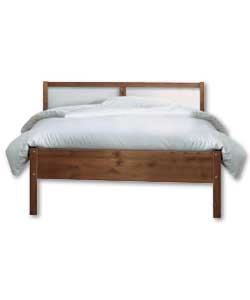 Napoli Brown Double Bedframe and Slats