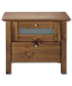 Napoli Chocolate Bedside Chest with 2 Drawers