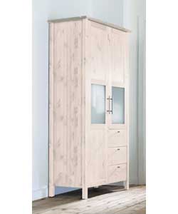Napoli White 2 Door- 3 Drawer Robe