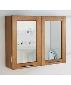 Made from pine wood and MDF.Double mirror doors and 1 internal shelf.Packed flat for home